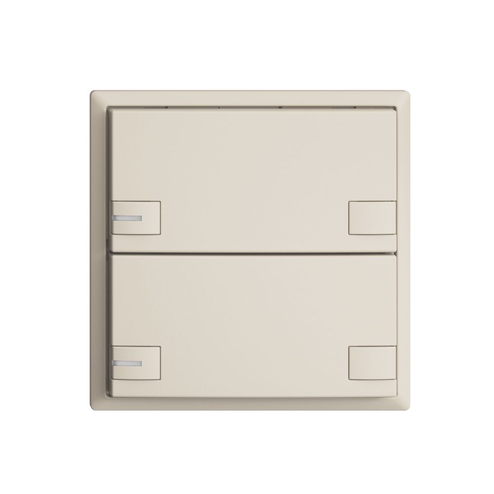 Poussoir KNX RGB EDUE, 250mW, a.LED RGB, 2×poussoir, comm.2×touches, crema