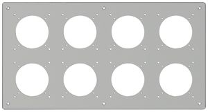 UP-Kopfzeile ELEMENT SNAPFIX® 2×4 425×225mm aluminium