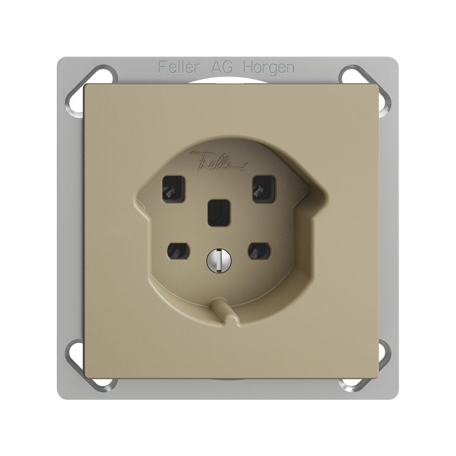 Prise INC EDIZIOdue T25 16A sand, bornes à vis