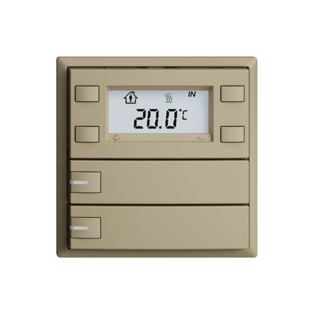 Poussoir RTH ENC KNX 2× EDIZIOdue F sand, avec LED RGB