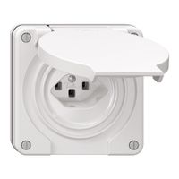 NUP-Steckdose NEVO, 1×T23, IP21, weiss