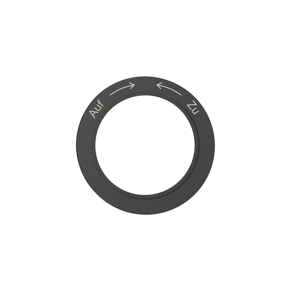 Kennscheibe NEVO, f.Drehschalter, Auf-> <-Zu, schwarz