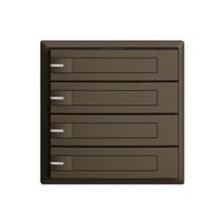 UP-Taster KNX 4-fach EDIZIOdue coffee RGB mit LED mit Papiereinlage