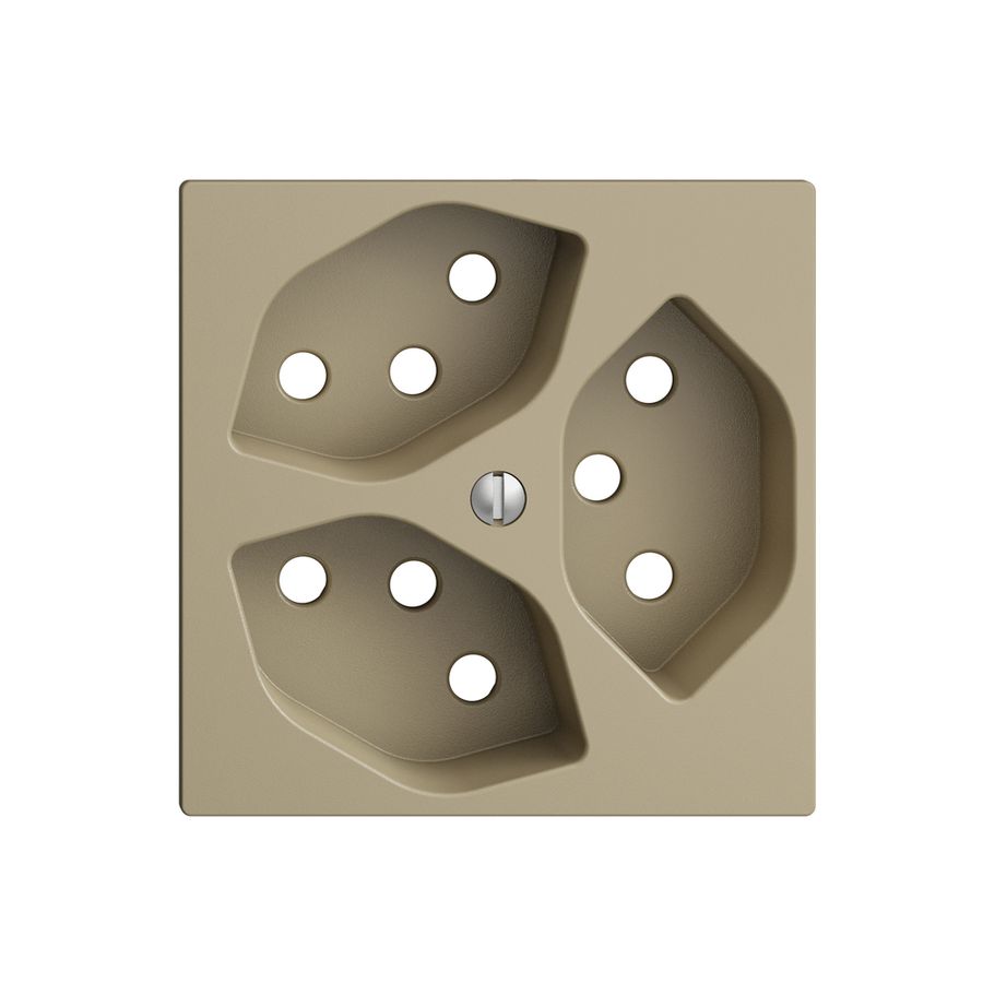 Frontplatte EDIZIOdue 3×T13 sand