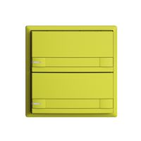 KNX-Taster RGB EDUE, 250mW, m.RGB-LED, m.Papiereinlage, 2×Taste, 2×Tastenb., lem