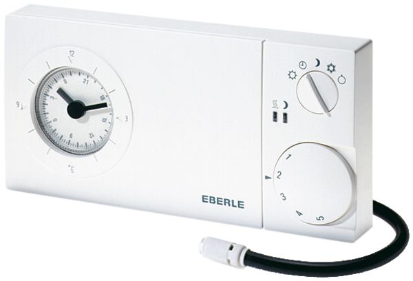 AP-Uhrenthermostat Eberle easy 3 fw, Wochen, 230V 1W, weiss