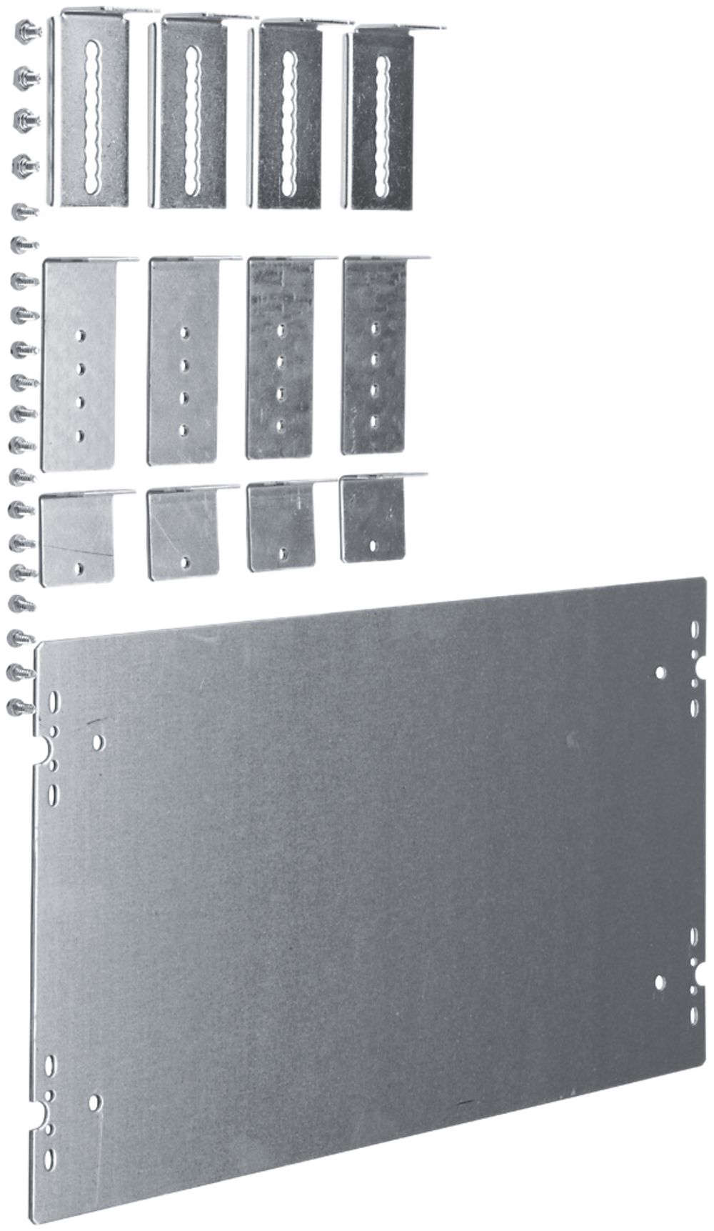 Montageplatte Hager univers N für Baustein 300×500mm mit Aufbaubügel