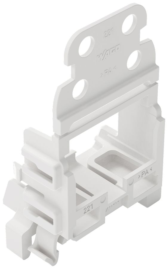 Befestigungsadapter WAGO m.Zugentlastung für 10×4mm² TH35 ws