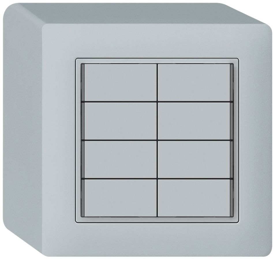 Poussoir KNX AP KAL 8×touches 8×points actionnables LED gris
