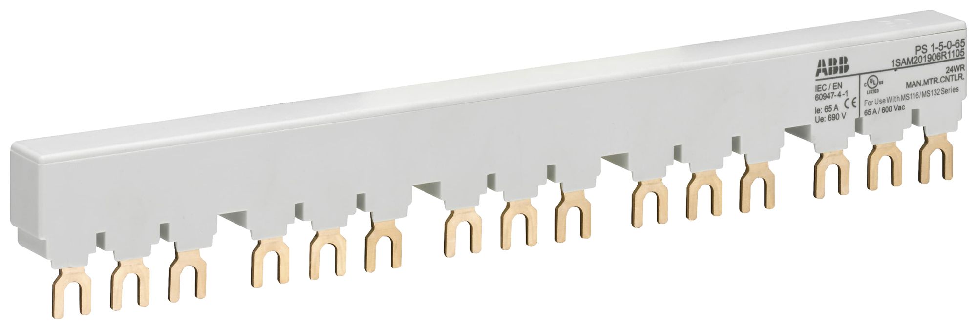 Kammschiene ABB PS1-5-0-65, für 5×MS116/MS132 3L 65A 221.5mm Schraub