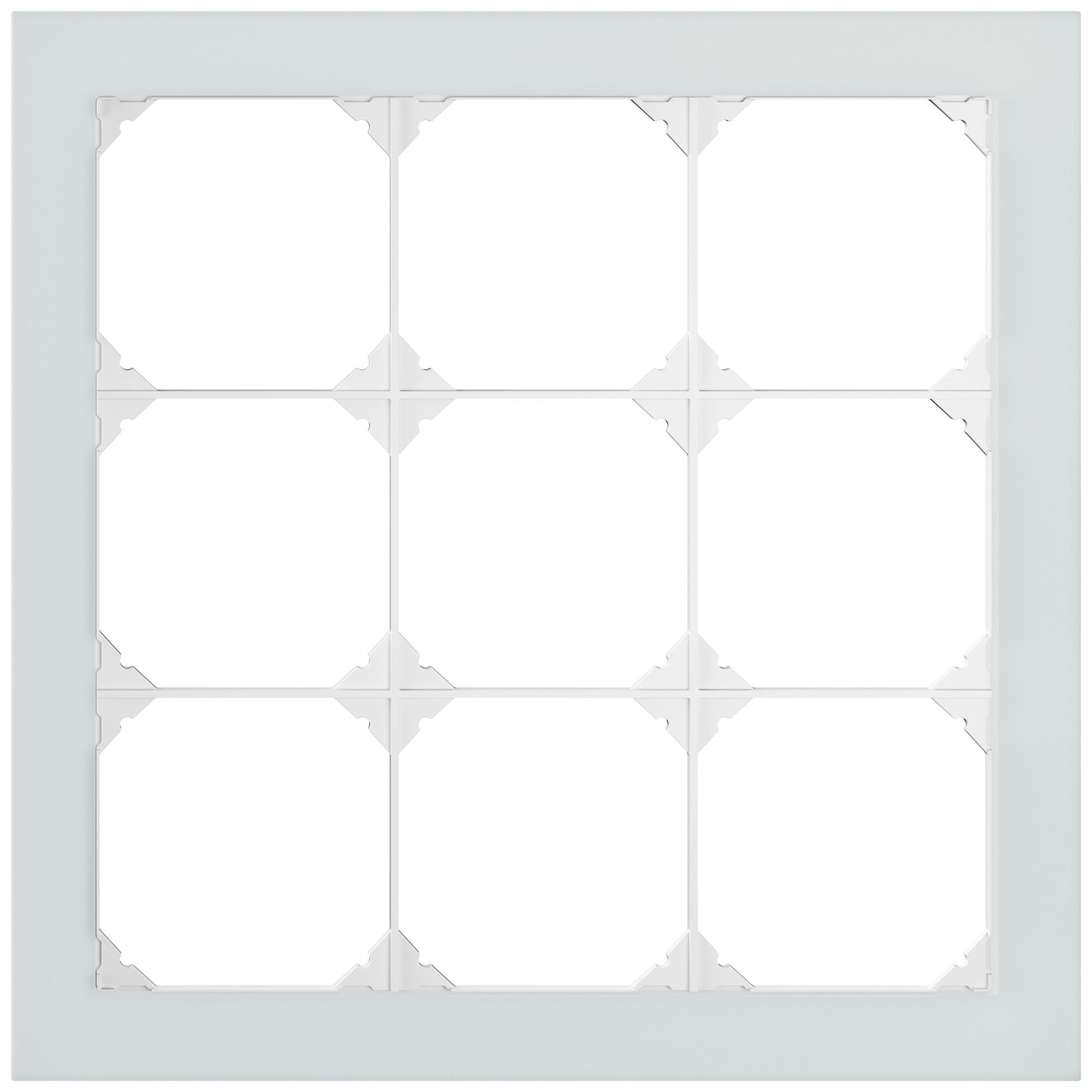 Telaio di copertura INC EDIZIO.liv prestige SNAPFIX® 3×3 214×214mm vetro arg