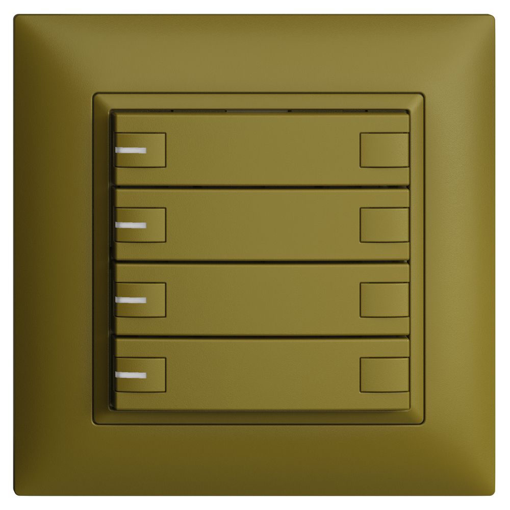 Poussoir KNX RGB ENC EDUE FMI, 250mW, a.LED RGB, 4×poussoir, comm.2×touches, ov