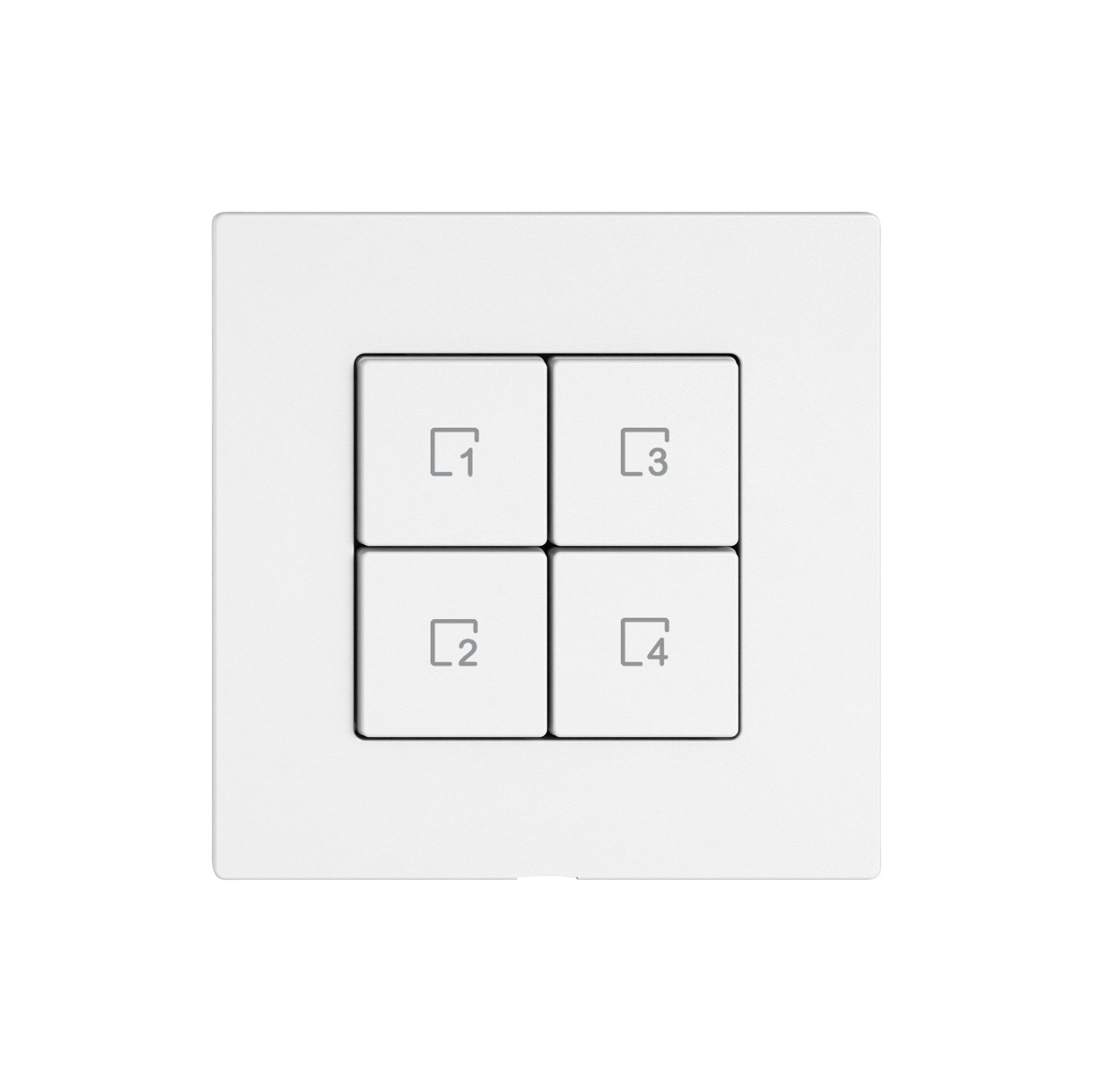 Kit de montage EDIZIO.liv Wiser SNAPFIX® p.poussoir scène 4 scènes 4T bc