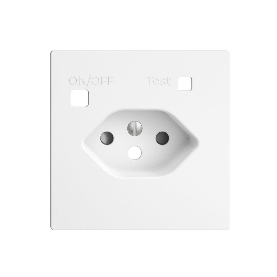 Frontset EDIZIOdue zu FI-Steckdose F, T13, shutter, weiss