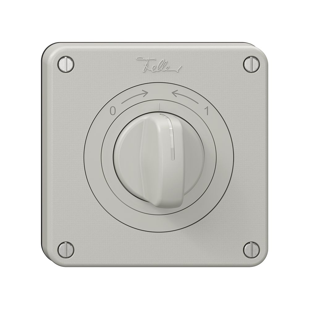 Contact pivotant NEVO N.CO avec manette, KS, 0<->1, gris clair