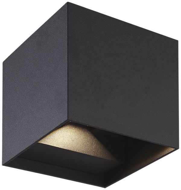 Applique LED Z-Licht Cubo, 10W 2×500lm 3000K IP65, nero