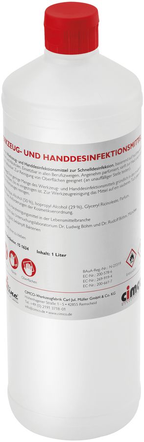 Disinfettante per attrezzi e mani CIMCO 1000ml min.79% d'alcool