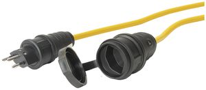 Verlängerungskabel Steffen Bauflex 3×1.5mm² 3m T12/T13 für Industrie gelb