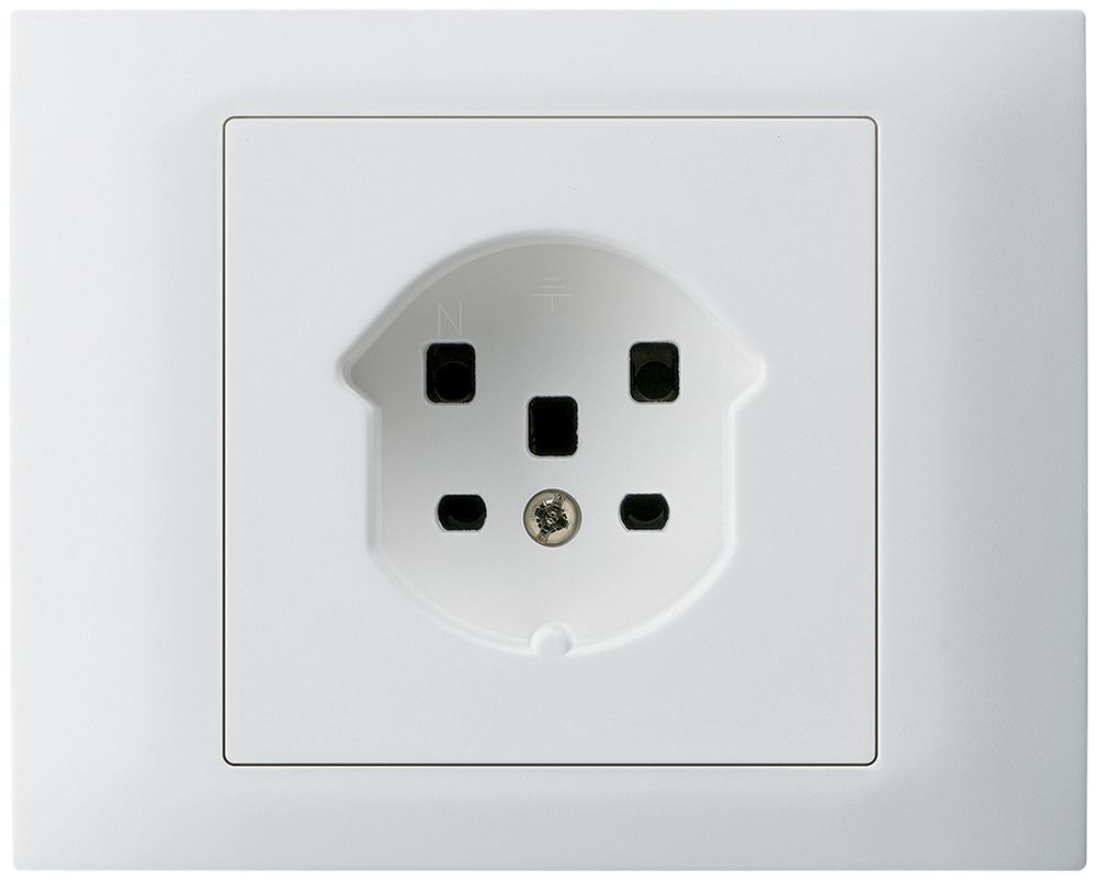 EB-Steckdose HA kallysto Typ 25 mit Steckklemmen mit EB-Dose G3 weiss