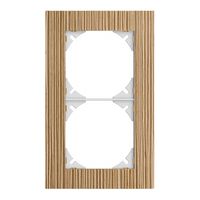 Abdeckrahmen EDIZIOdue prestige 2×1 eiche relief