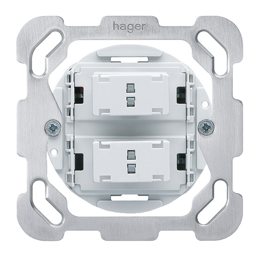 Inserto interruttore per tapparelle Hager 6A con 2 tasti di comando