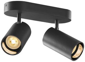 Spot SLV ASTO TUBE GU10 2×10W Ø70×125mm schwarz