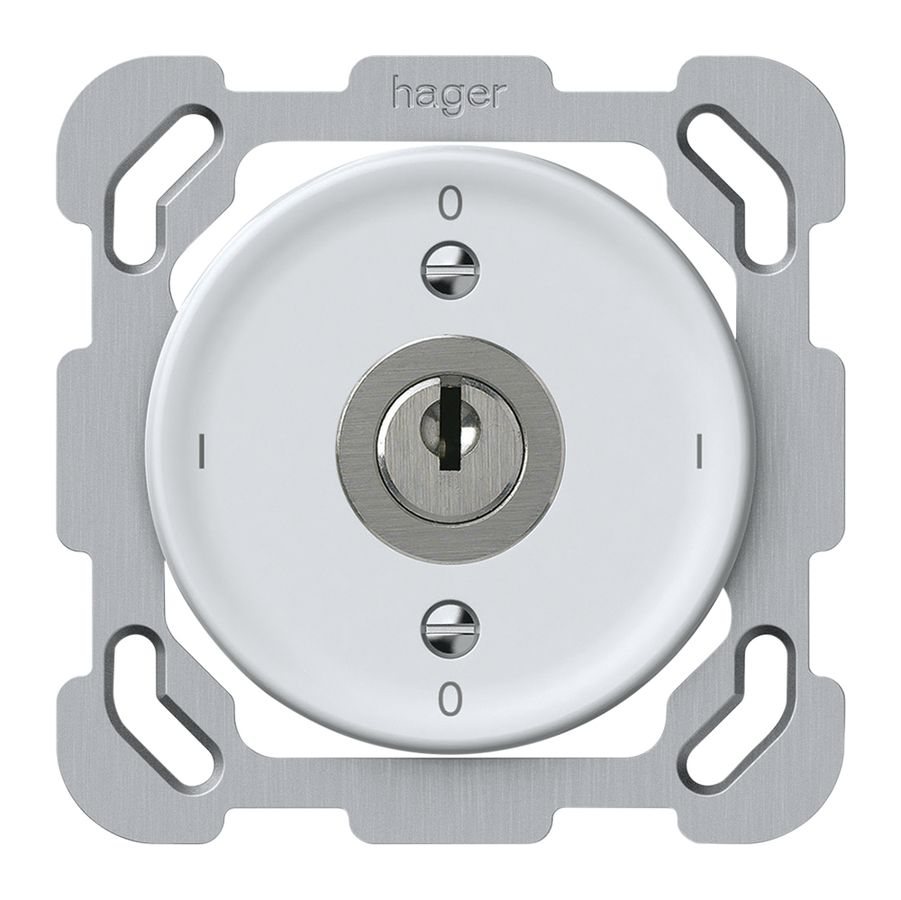 Interrupteur à clé ENC origin interrupteur 0/2L 16A 250V 0-I-0-I 77×77mm blanc