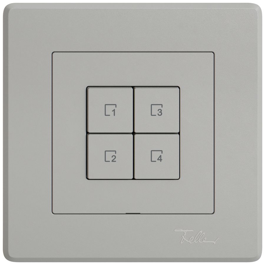 Commande pour poussoir scènes ENC EDIZIO.liv Wiser SNAPFIX® 4 scènes WLAN 4T grc