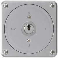 UP-Schlüsselschalter robusto ohne Klappdeckel 1/1P aluminium für Kombination