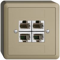 Presa AP 4×RJ45/s 4P sep. EDIZIOdue sand ITplus