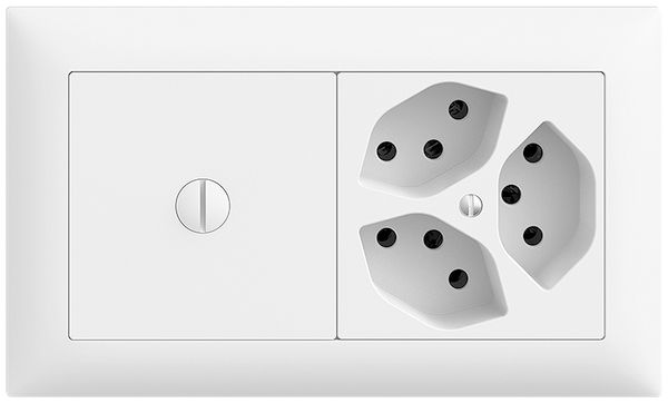 UP-Kombination EDIZIOdue 1×2 weiss blind + 3×T13