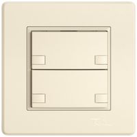 Pulsante universale INC EDIZIO.liv UNI SNAPFIX® s.LED 2× com.2T cr