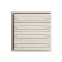 Poussoir KNX RGB EDUE, 250mW, a.LED RGB, a.papier, 8×poussoir, 1×touche, crema