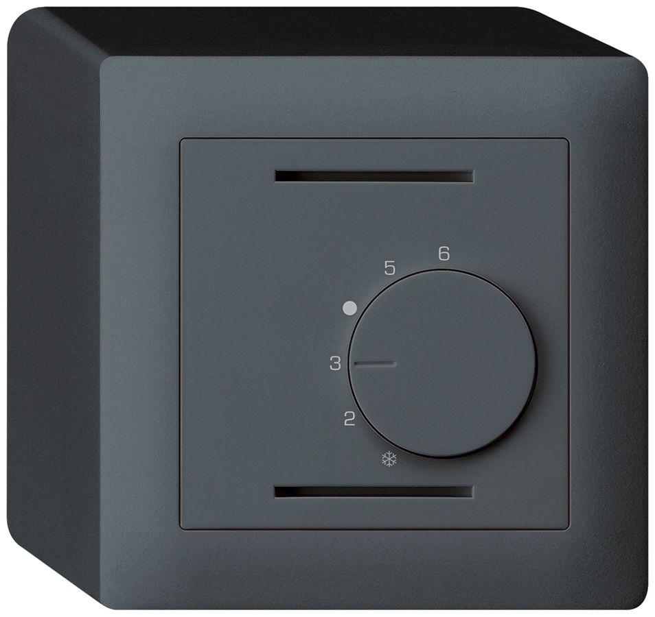 Thermostate d'ambiance AP kallysto anthracite sans interrupteur