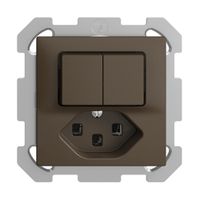 UP-Kombination 2×A-R/1L+T23 16A EDIZIOdue coffee