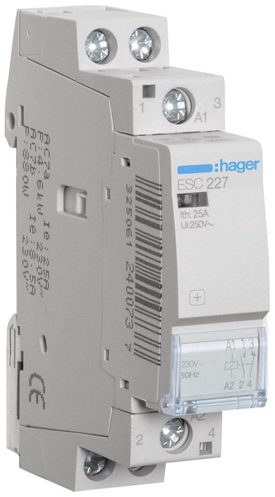 REG-Schütz Hager 230VAC 1 Schliesser 1 Öffner 25A 1TE