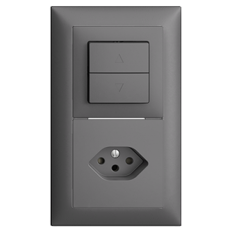 UP-Kombination Edue 2x1,  Storenschalter 1K + T13 dgu