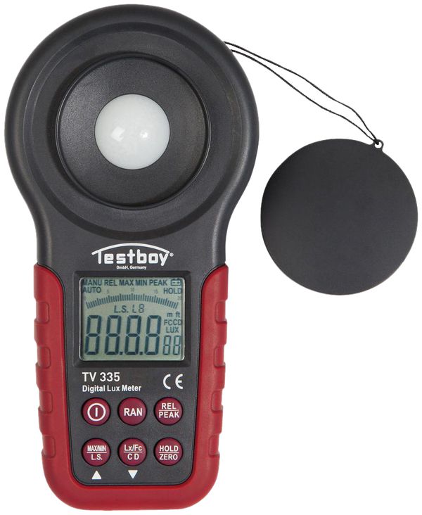 LED-Luxmeter digital Testboy TV335 20…400000lx, 20…40000fc, 89×190×42.5mm