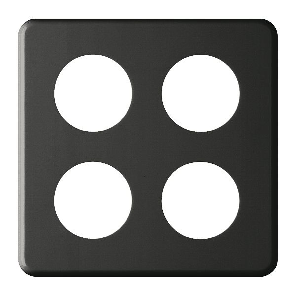 Abdeckplatte 2×2 4×43mm schwarz
