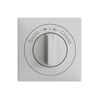 Kit frontal EDIZIOdue Aperto->I<-Chiuso gris clair 60×60mm pour contact pivotant