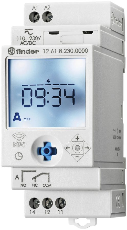Timer settimanale AMD Finder 12.61, 1C 16A 12…24VUC NFC 2UM