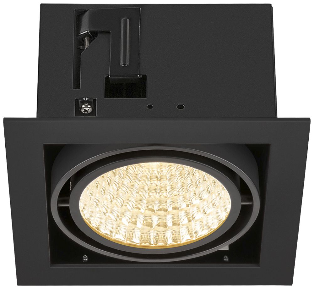Downlight LED SLV KADUX 27W 3050lm 930 30° DALI 195×195mm nero