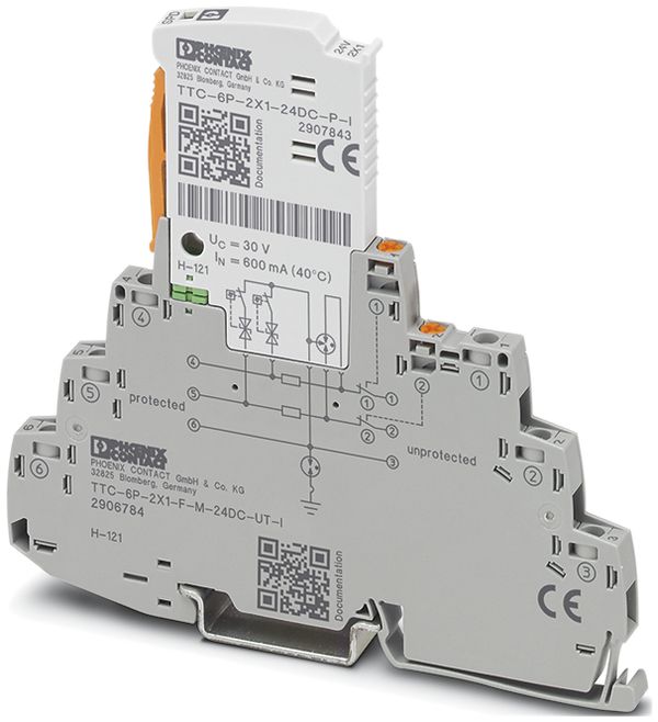 Protection surtension Phoenix Contact TTC-6P-2X1-F-M-24DC-UT-I