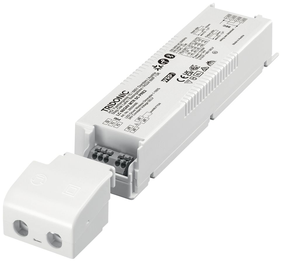 Alimentation LED Tridonic LC PRE2 6…60W 24V 250…2500mA VAR 180×43×29.8mm