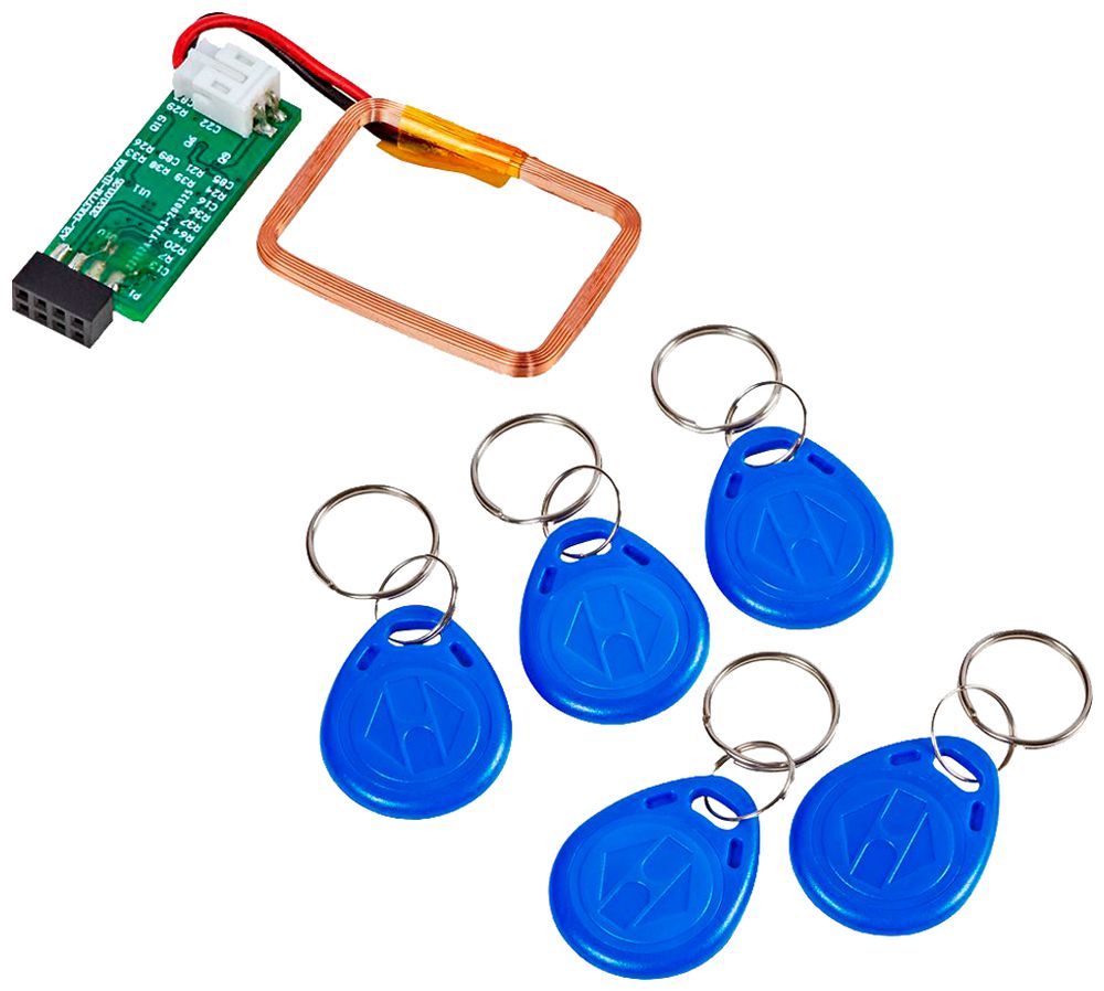 Modulo controllo accessi Urmet con chiavi 3×blu 1×giallo 1×rosso
