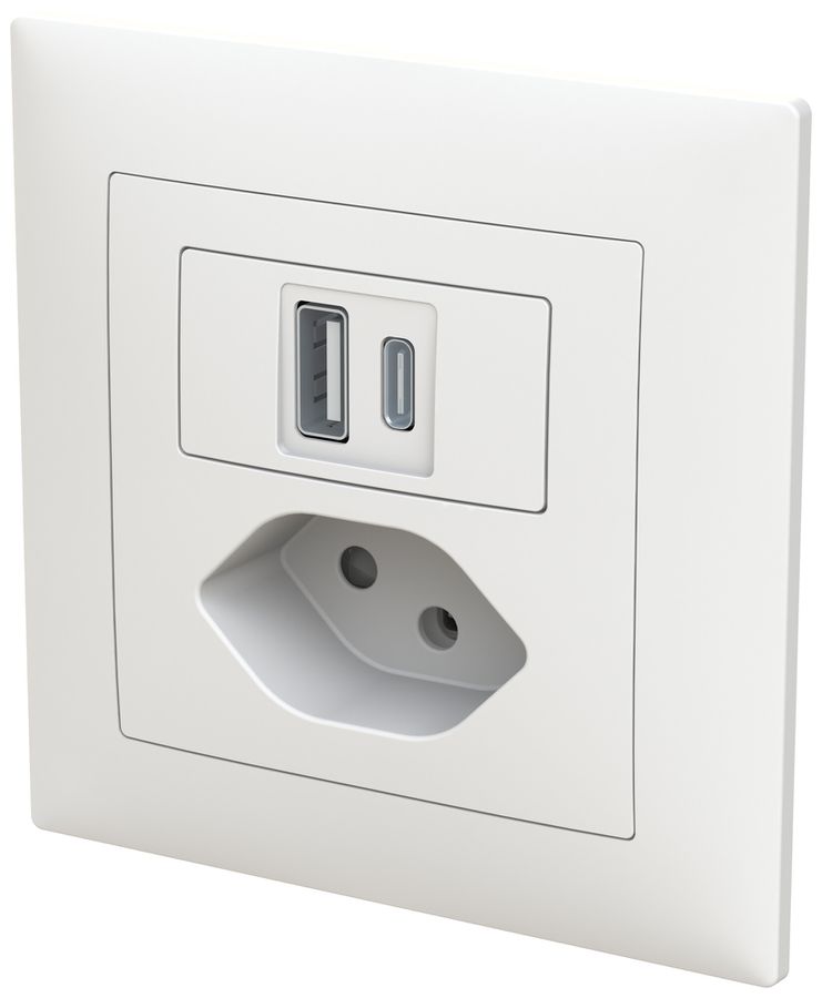 Presa di carica USB INC ABB Sidus 1×USB-A 1×USB-C + T13 3000mA OUT:5V bi