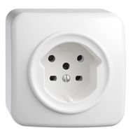 AP-Steckdose STANDARDdue T15 weiss mit Steckklemmen