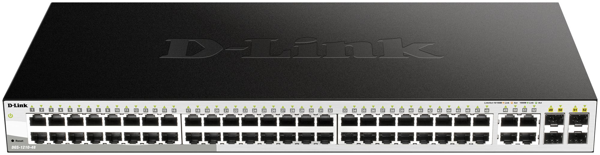 Switch D-Link DGS-1210-48/E, 48-port smart managed Layer2/3 Gigabit