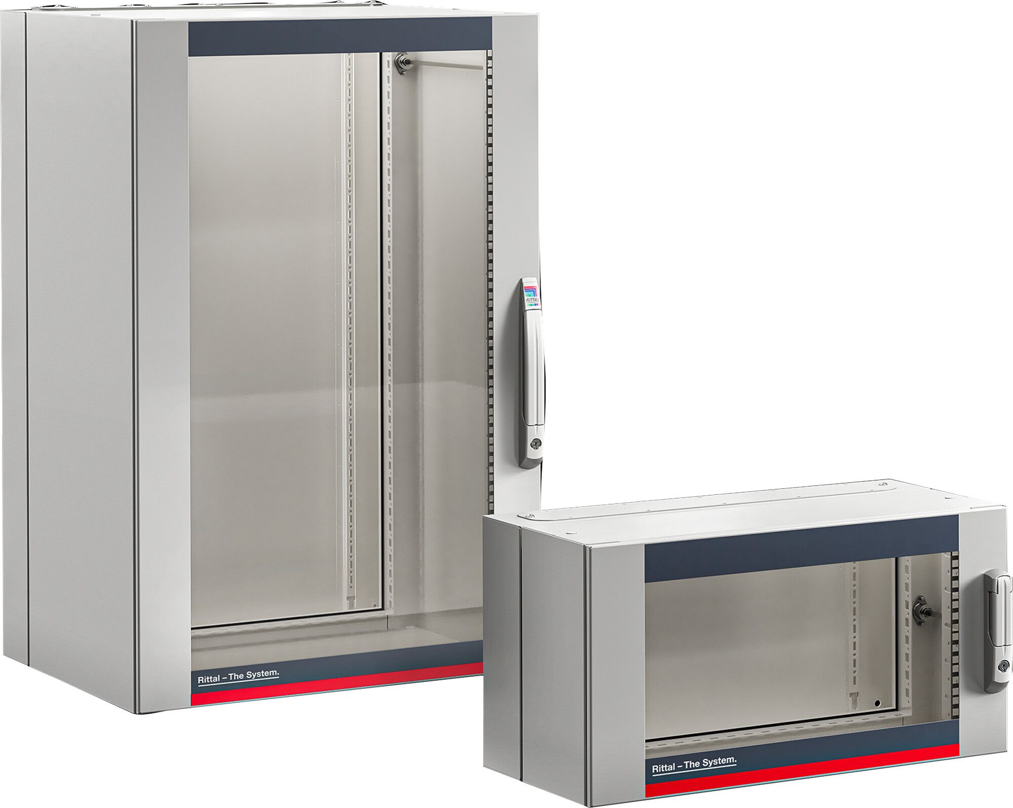 Coffret mural 19" Rittal AX 600×345×473mm 6UH acier gris IP54