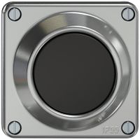 Drucktaster ELEMENT SNAPFIX® 2P 16A 250V 87×91×43mm aluminium